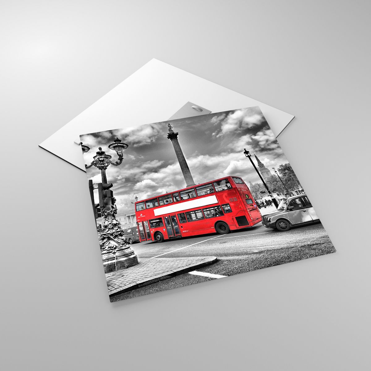 Glasbild Städte, Glasbild London, Glasbild Die Architektur, Glasbild Roter Bus, Glasbild Reisen