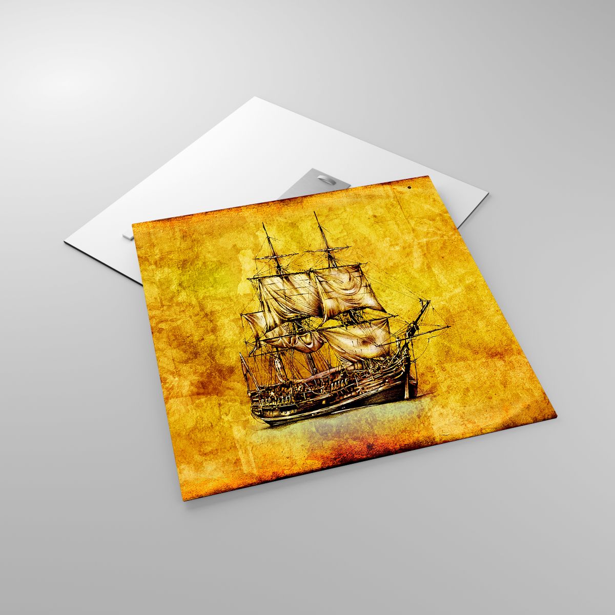 Glasbild Marine, Glasbild Seeschiff, Glasbild Segelschiff, Glasbild Reisen, Glasbild Jahrgang