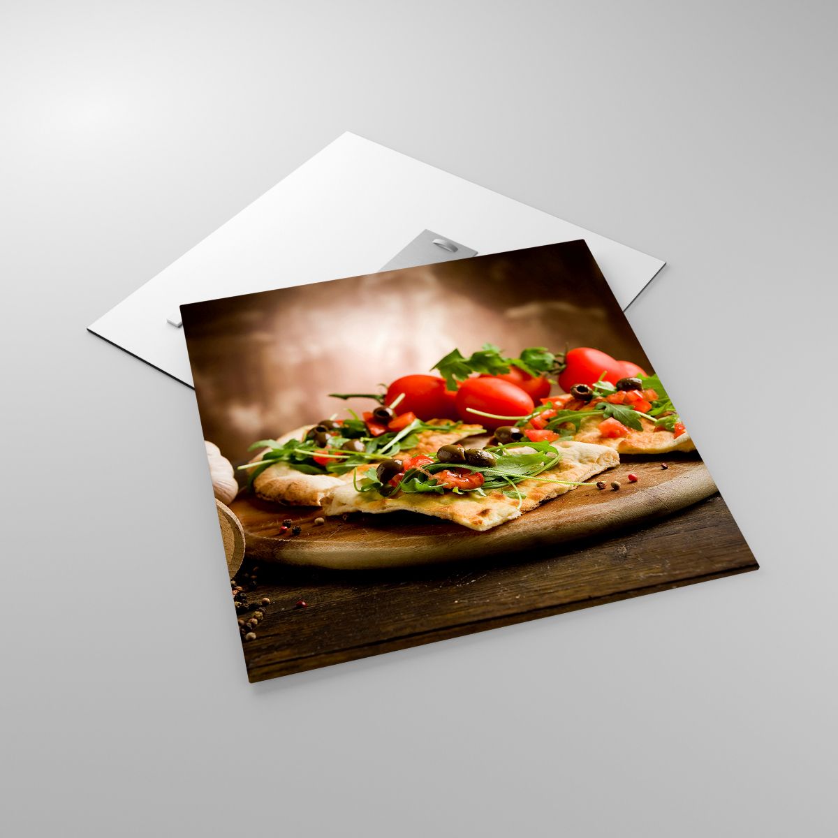 Glasbild Gastronomie, Glasbild Pizza, Glasbild Italien, Glasbild Küche, Glasbild Tomaten