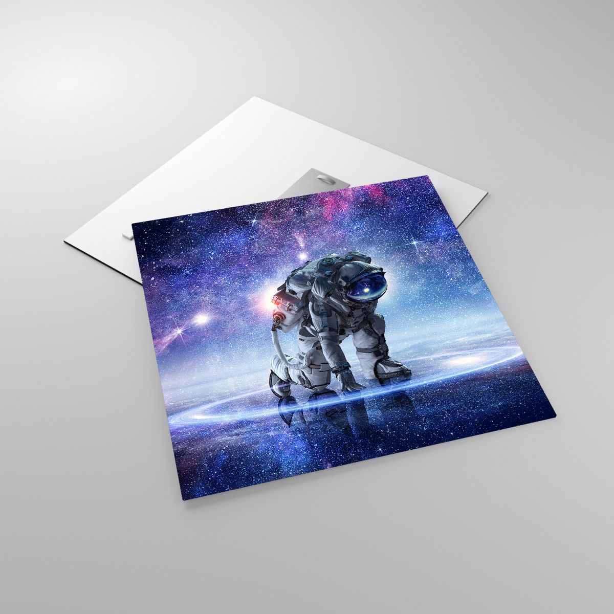 Glasbild Kosmonaut, Glasbild Kosmos, Glasbild Astronaut, Glasbild Galaxis, Glasbild Universum
