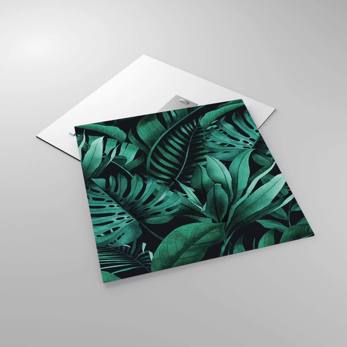 Glasbild Exotische Pflanze, Glasbild Palmblatt, Glasbild Monstera-Blatt, Glasbild Natur, Glasbild Tropen