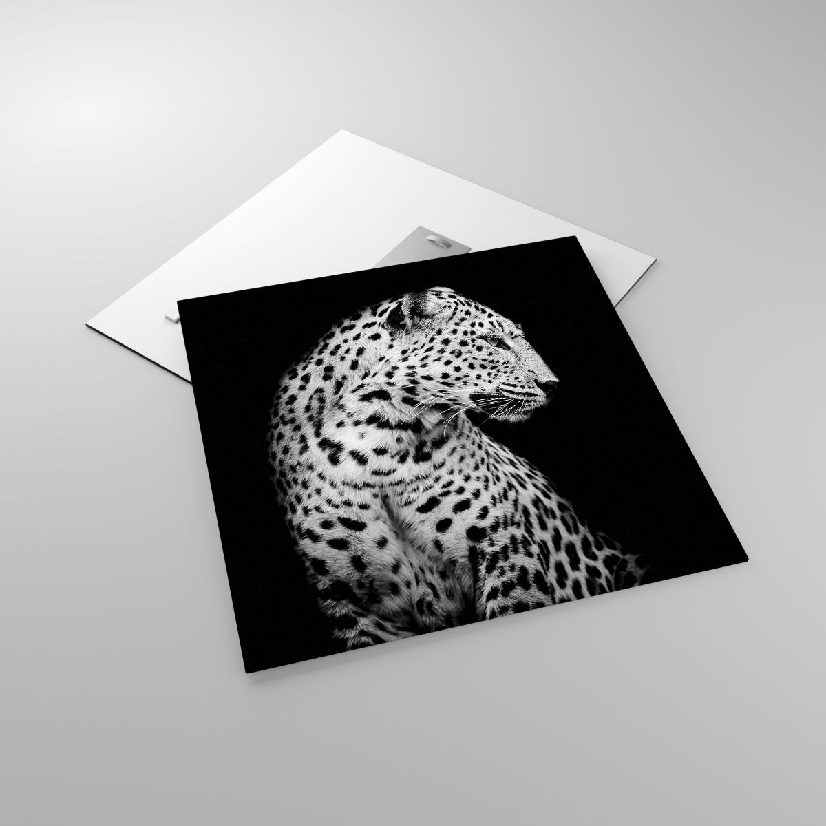 Glasbild Tiere, Glasbild Leopard, Glasbild Schwarz Und Weiß, Glasbild Raubtier, Glasbild Natur