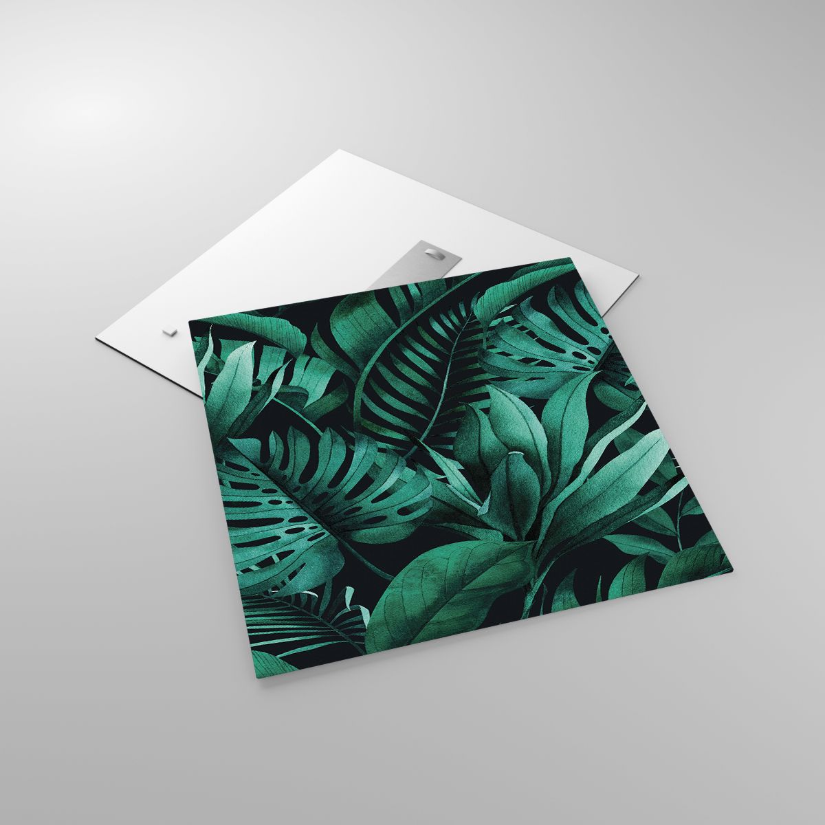 Glasbild Exotische Pflanze, Glasbild Palmblatt, Glasbild Monstera-Blatt, Glasbild Natur, Glasbild Tropen