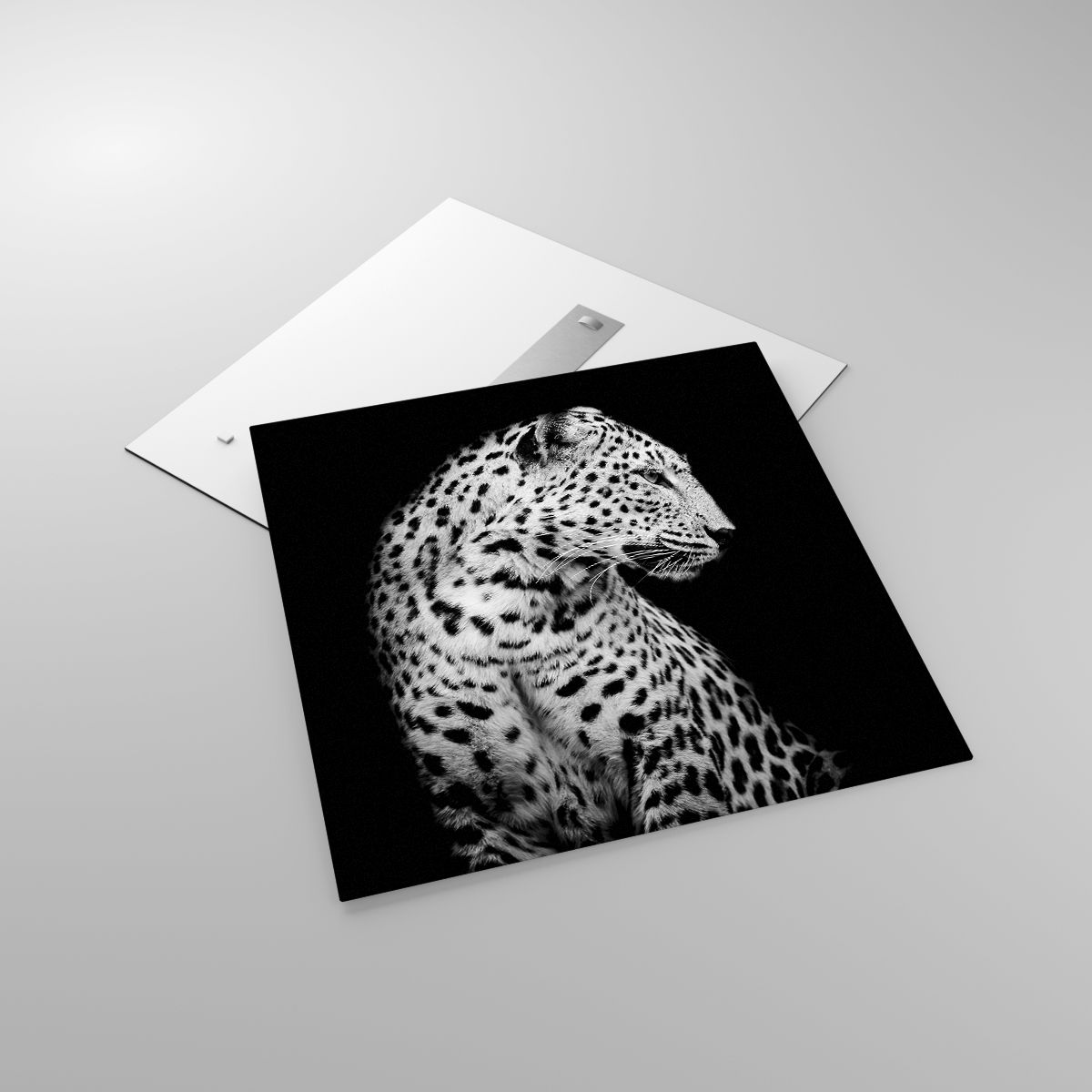 Glasbild Tiere, Glasbild Leopard, Glasbild Schwarz Und Weiß, Glasbild Raubtier, Glasbild Natur