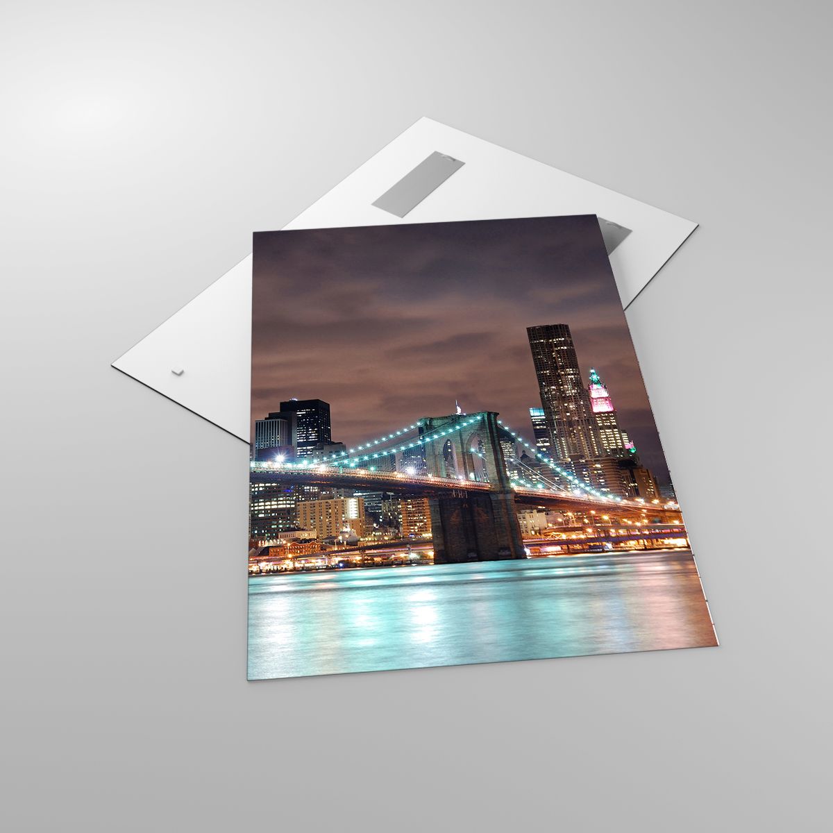 Glasbild Stadt, Glasbild Brücke, Glasbild Die Architektur, Glasbild New York, Glasbild Amerika