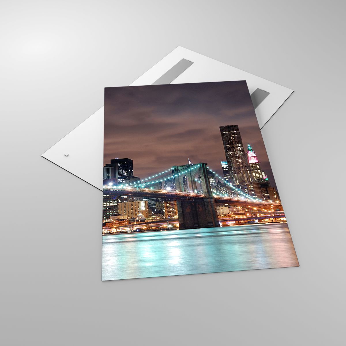 Glasbild Stadt, Glasbild Brücke, Glasbild Die Architektur, Glasbild New York, Glasbild Amerika