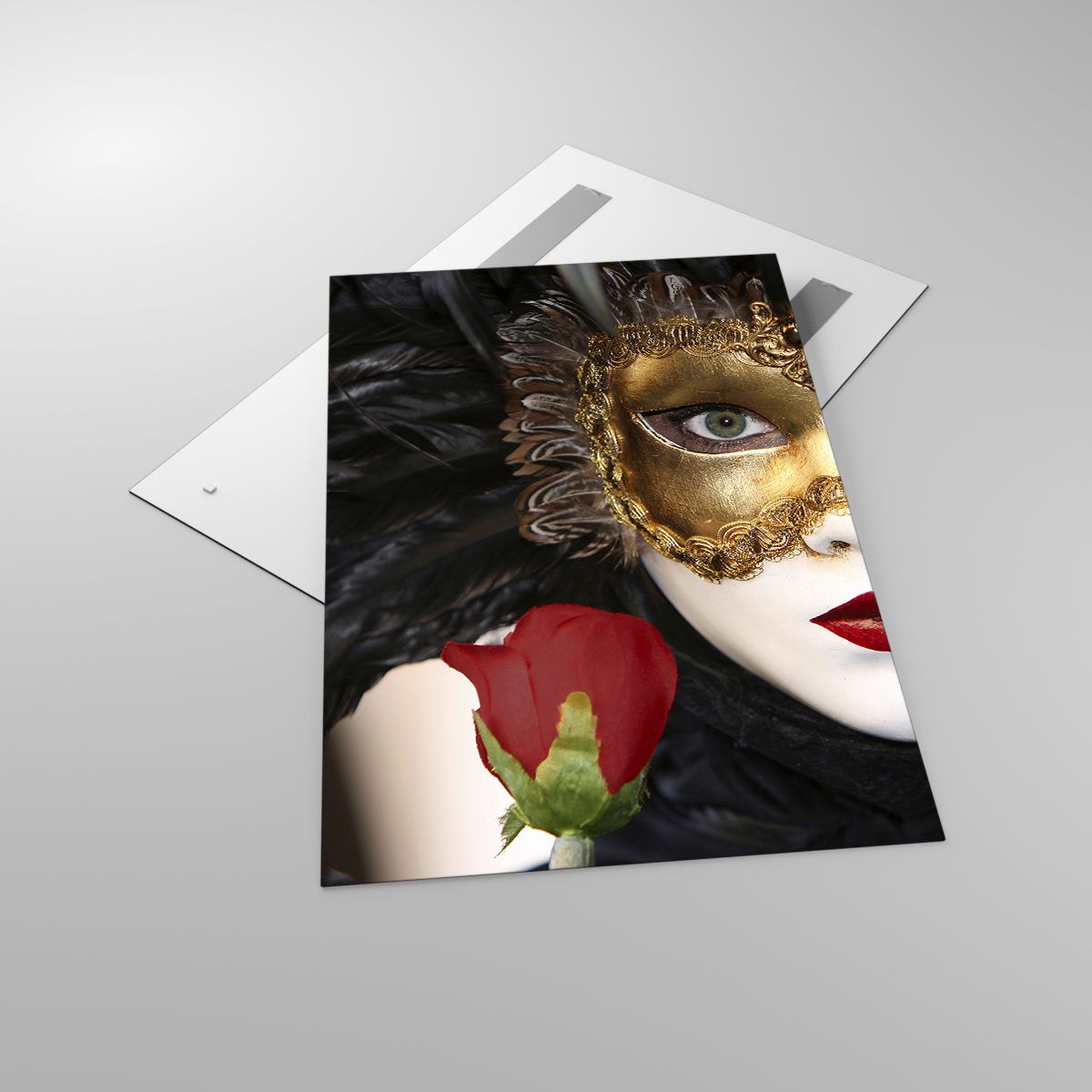Cuadro Máscara De Carnaval, Cuadro Rosa, Cuadro Labios Rojos, Cuadro Arte, Cuadro Teatro