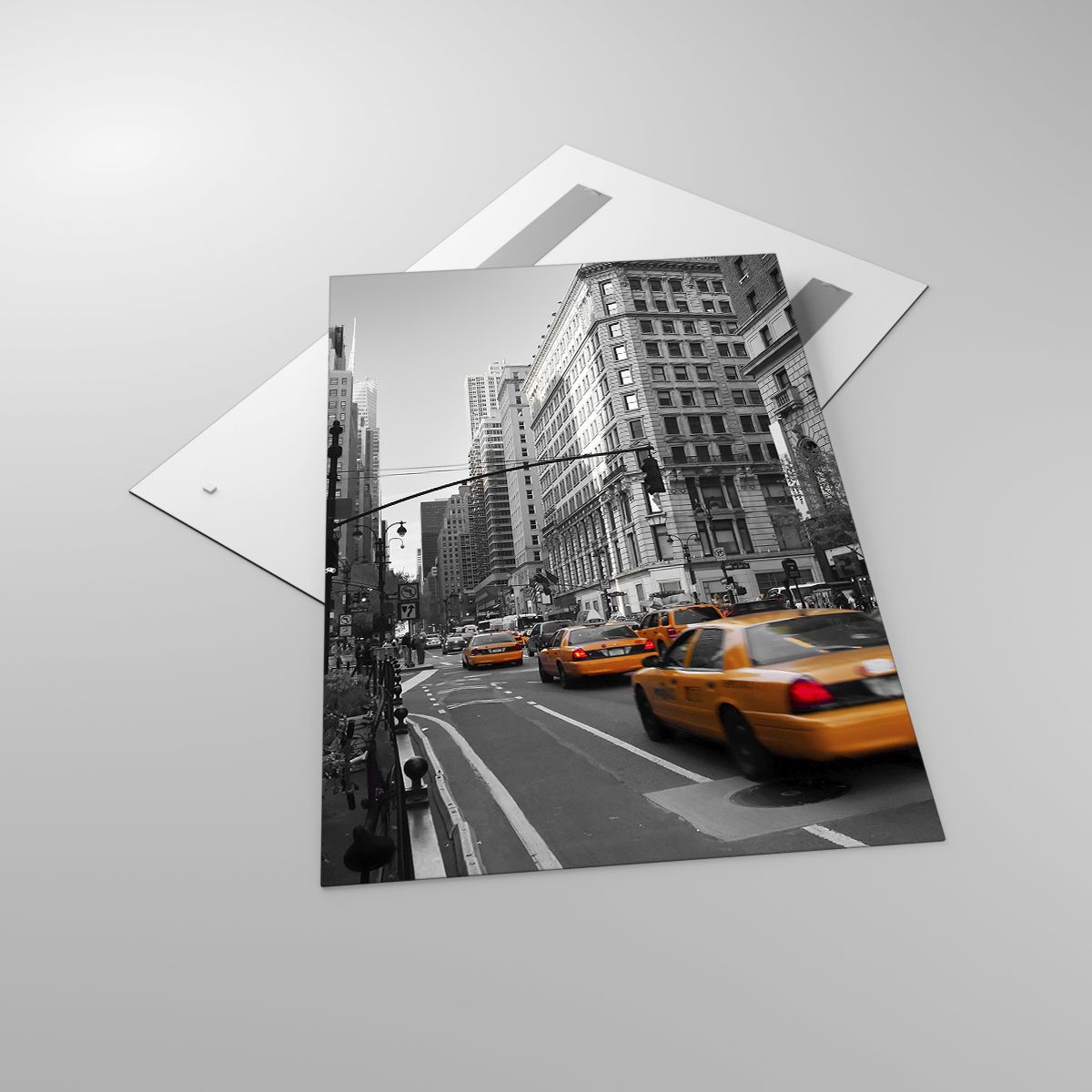 Obraz na skle Město, Obraz na skle New York, Obraz na skle Manhattan, Obraz na skle Architektura, Obraz na skle Taxi