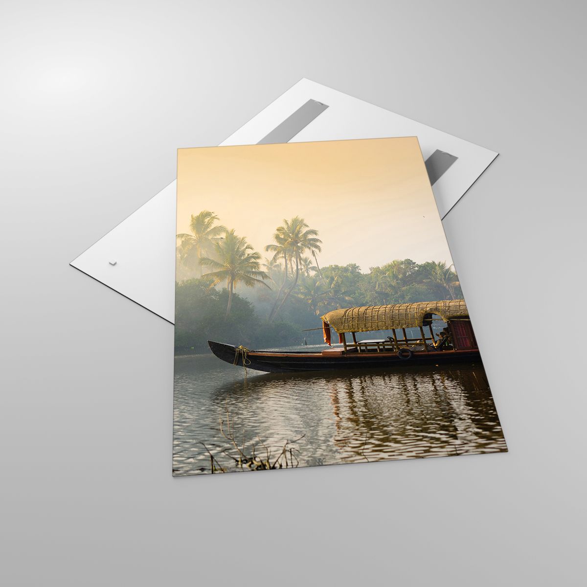 Glasbild Indien, Glasbild Landschaft, Glasbild Fluss, Glasbild Lodz, Glasbild Natur