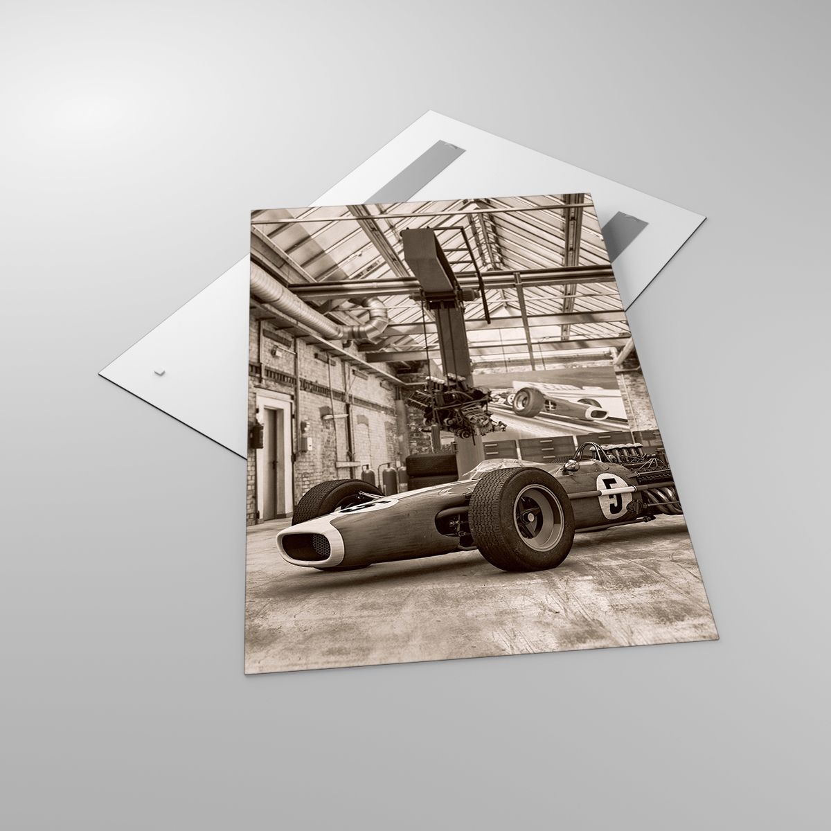 Bild på glas Formel 1, Bild på glas Retro, Bild på glas Bil, Bild på glas Bilgarage, Bild på glas Sport