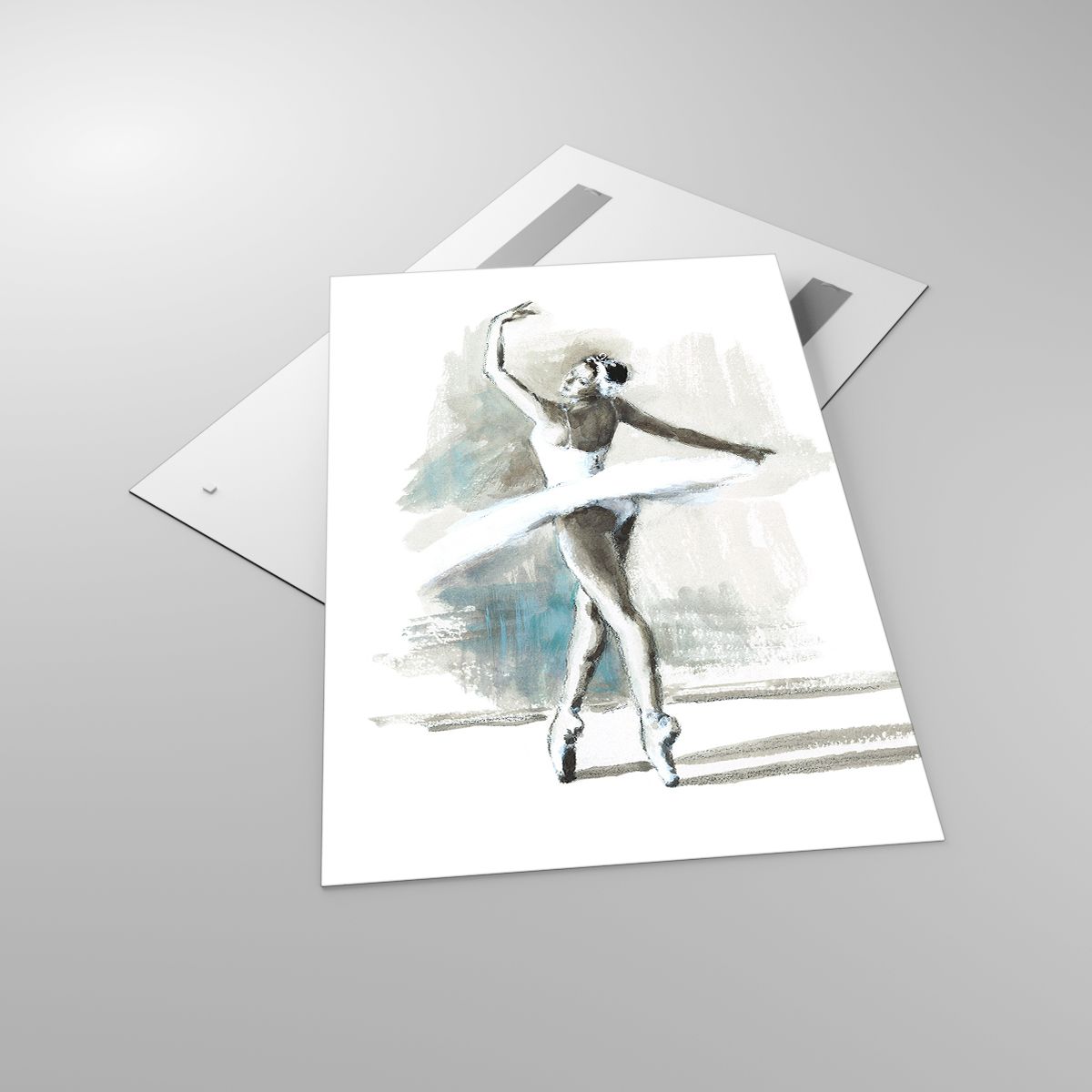 Glasbild Ballerina, Glasbild Tanzen, Glasbild Ballett, Glasbild Grafik, Glasbild Malerei