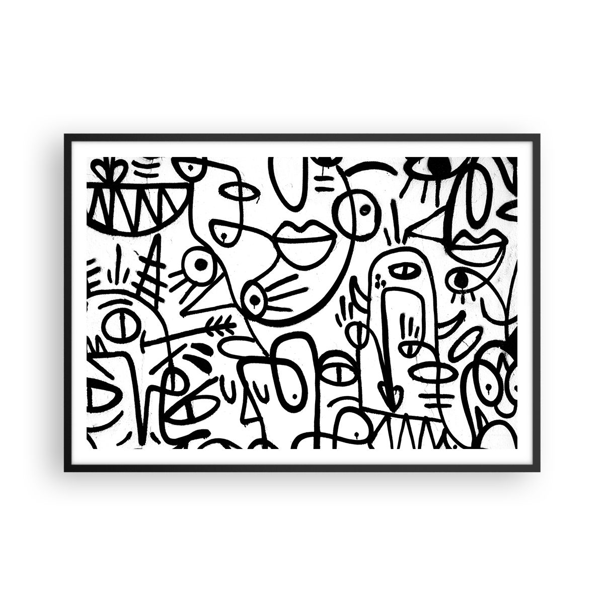Affiche Poster 100x70cm Tableaux Image Photo Minimalisme Roue Lignes