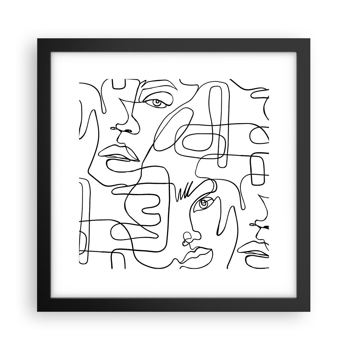 Affiche Poster 30x30cm Tableaux Image Photo Visages Doubler Yeux Wall Art