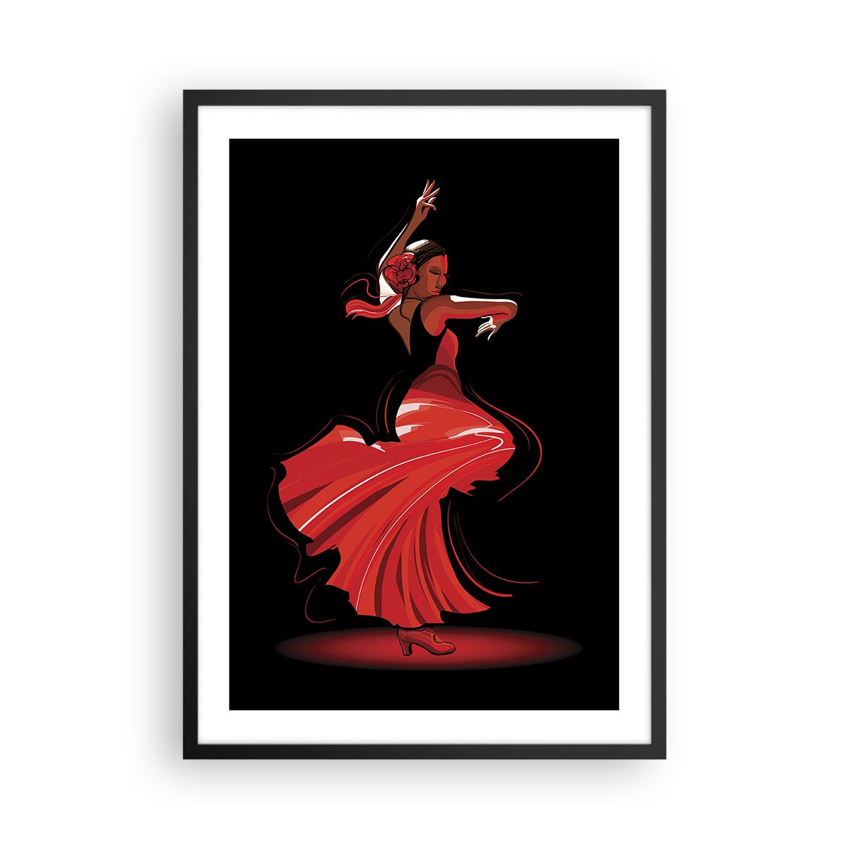 Moderne Impression sur Verre Ballerine Danse Couleur À L