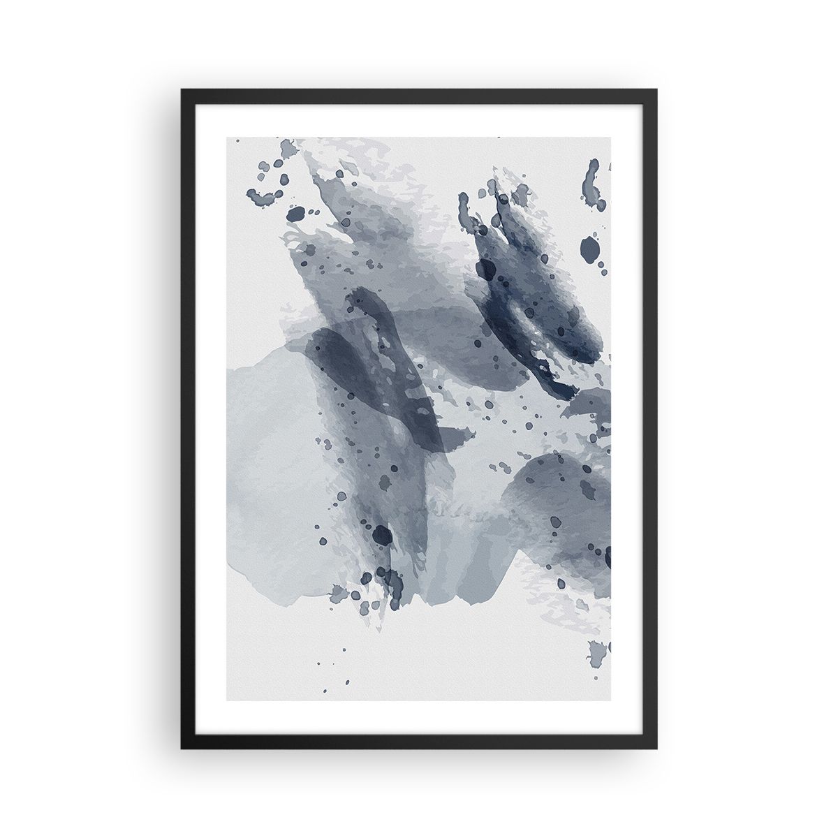 Affiche Poster 50x70cm Tableaux Image Abstraction Bleu Minimalisme Wall Art