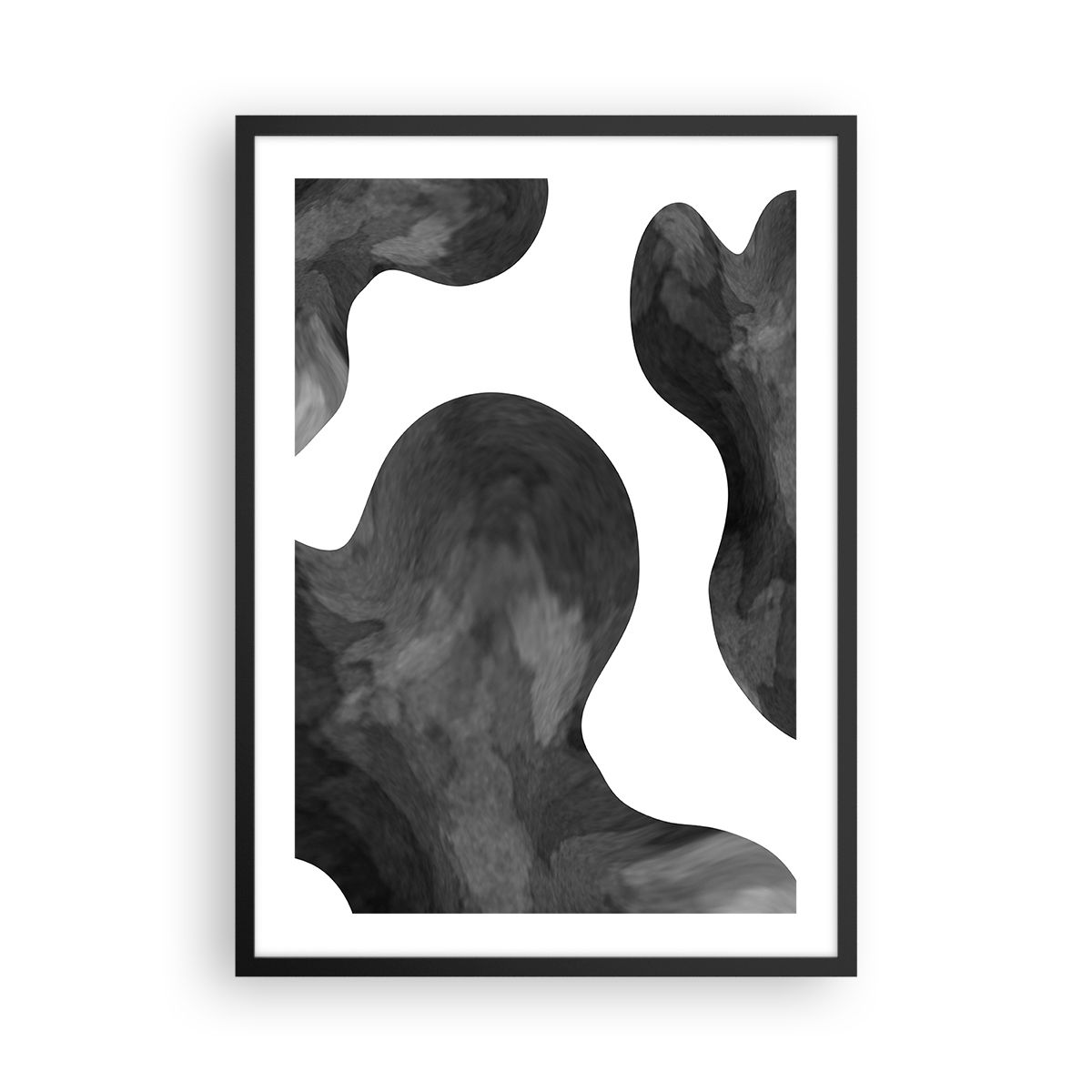 Poster Déco Abstrait Bois Et Sculpture - Affiche Murale 50x70 Cm Moderne, Style Africain