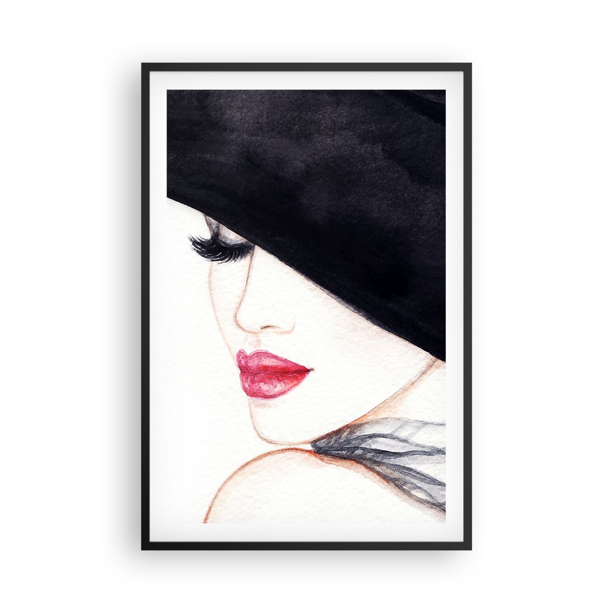 Affiche Poster 61x91cm Portrait Femme Afro-Américaine - Décoration Murale Moderne, Art Wall Design