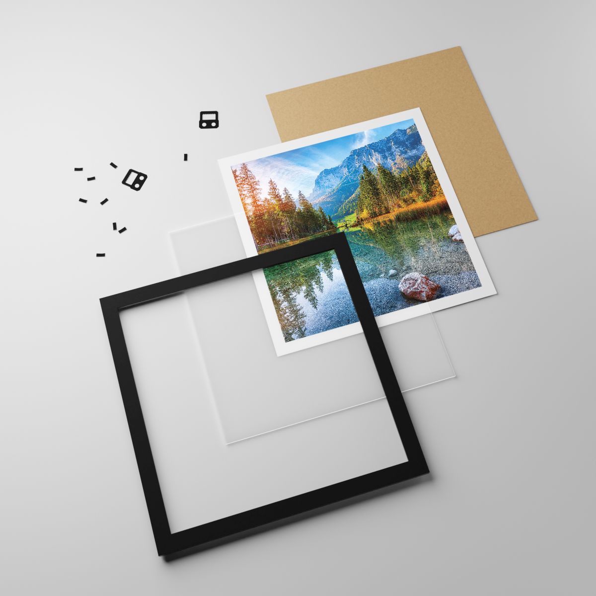 Affiche Poster 40x40cm Tableaux Image Photo renard animal nature Wall